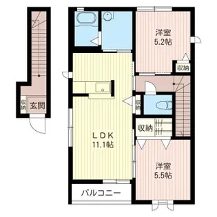 レクエルド【2階】の間取り