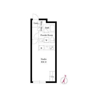 グローリオシェルト桜新町【2階】の間取り
