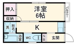ハイツあづま【2階】の間取り