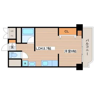 シャンボール東雲【4階】の間取り