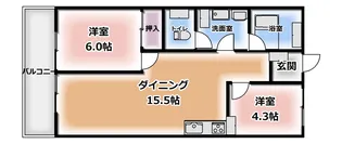スカイマンション【4階】の間取り