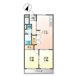 メゾンドール西町【2階】の間取り