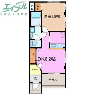 エクセレンス彩【1階】の間取り