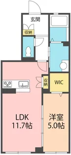 アラモアナB【1階】の間取り