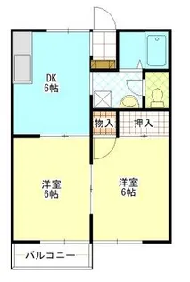 2DKの間取り画像