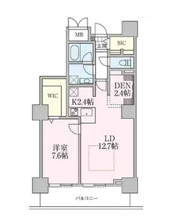 1SLDKの間取り画像