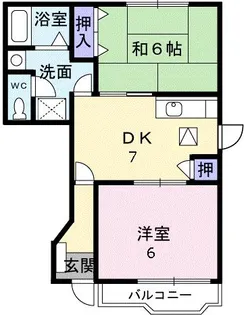 ハートフルI【1階】の間取り
