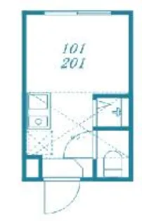 ハーモニーテラス日ノ出町IV【1階】の間取り