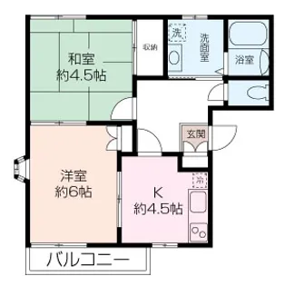 K金沢1号棟【1階】の間取り