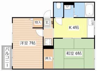 菩提樹ハイツA【2階】の間取り