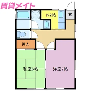 三重県伊勢市二見町茶屋【一戸建】の間取り