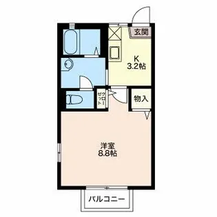 ディアスぐれーぷA【1階】の間取り