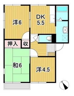タウニーK【2階】の間取り