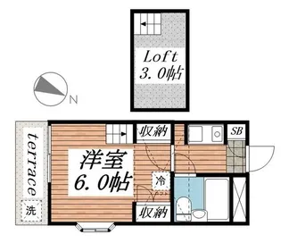 ジュネパレス市川第24 A【1階】の間取り