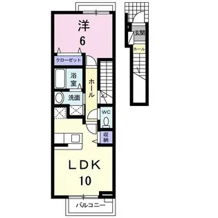 グリーンパレス B【2階】の間取り