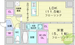 スパシアス鉄砲町東【8階】の間取り