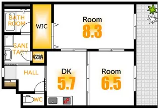 広島県広島市中区吉島東1【マンション】の間取り