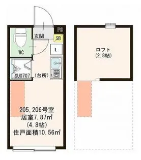 ハーモニーテラス久我山II【2階】の間取り