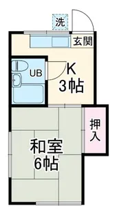 ハイツ今関【1階】の間取り