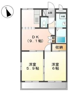 ピュアハイツK872【1階】の間取り