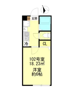 ガーデン一之江【1階】の間取り
