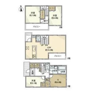 埼玉県さいたま市北区東大成町1【一戸建】の間取り