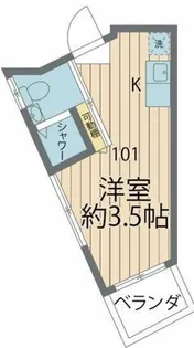 ポルシェ三鷹【1階】の間取り