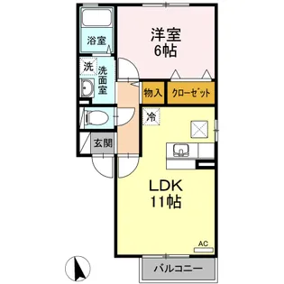 Park Hills 松山【1階】の間取り