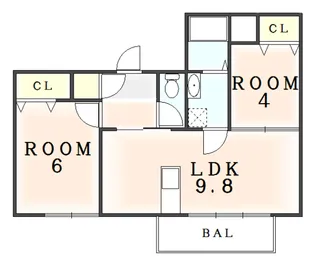 徳島県小松島市小松島町字南開【マンション】の間取り