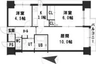 北海道札幌市東区北二十一条東2【マンション】の間取り