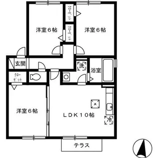 セジュールSakura B棟【1階】の間取り