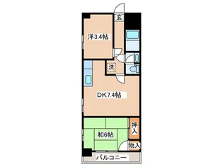 川村ビル【2階】の間取り