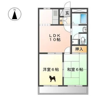愛知県名古屋市守山区小幡宮ノ腰【マンション】の間取り