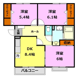 茨城県筑西市榎生1【マンション】の間取り