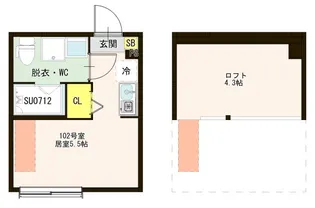 西新井テラス【1階】の間取り