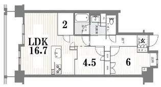 京都府京都市下京区平屋町【マンション】の間取り