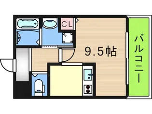 伊勢住宅住之江【1階】の間取り