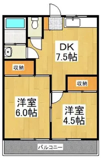 富士見コーポ【2階】の間取り