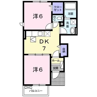 2DKの間取り画像