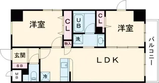 JU TOWER FRONT 亀沢【4階】の間取り