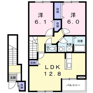 エーデル高松A【2階】の間取り