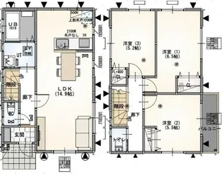 埼玉県三郷市戸ケ崎【一戸建】の間取り