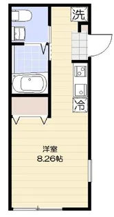 東京都立川市高松町3【アパート】の間取り