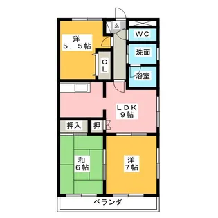 パレオシンセイIII【2階】の間取り