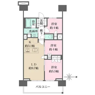 東京都江東区亀戸9【マンション】の間取り
