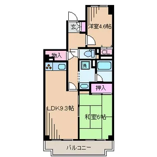コンドミニアムヴェル大倉山【2階】の間取り