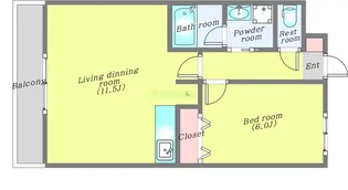 ハバードリーム3番館【3階】の間取り