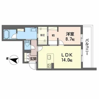 シャーメゾン サンティエルジュ【2階】の間取り