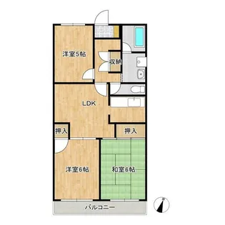 ビューハイツ台の山【1階】の間取り