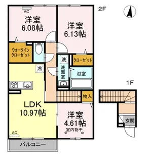 トロワーズ湘南XII【2階】の間取り